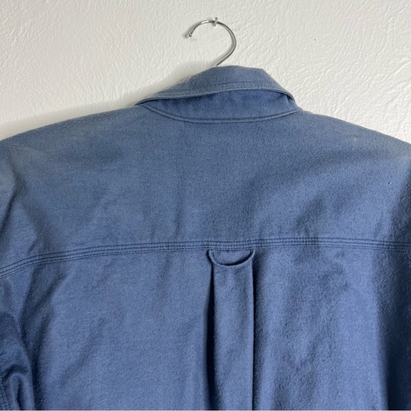 Woolrich Men's Blue Long Sleeve Button-Down Cotton Shirt Size Large - Picture 5 of 12